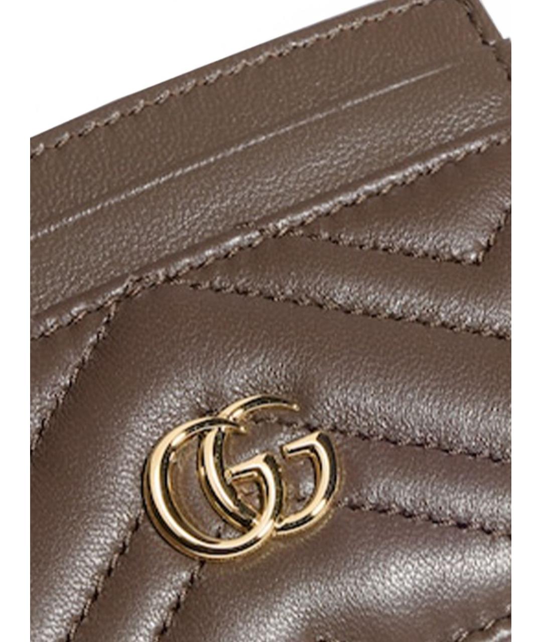 GUCCI Коричневый кожаный кардхолдер, фото 4