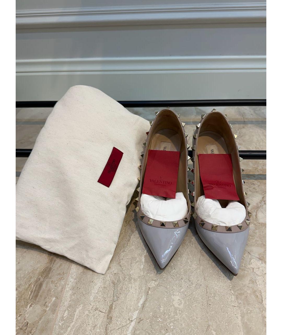 VALENTINO Серые кожаные туфли, фото 2