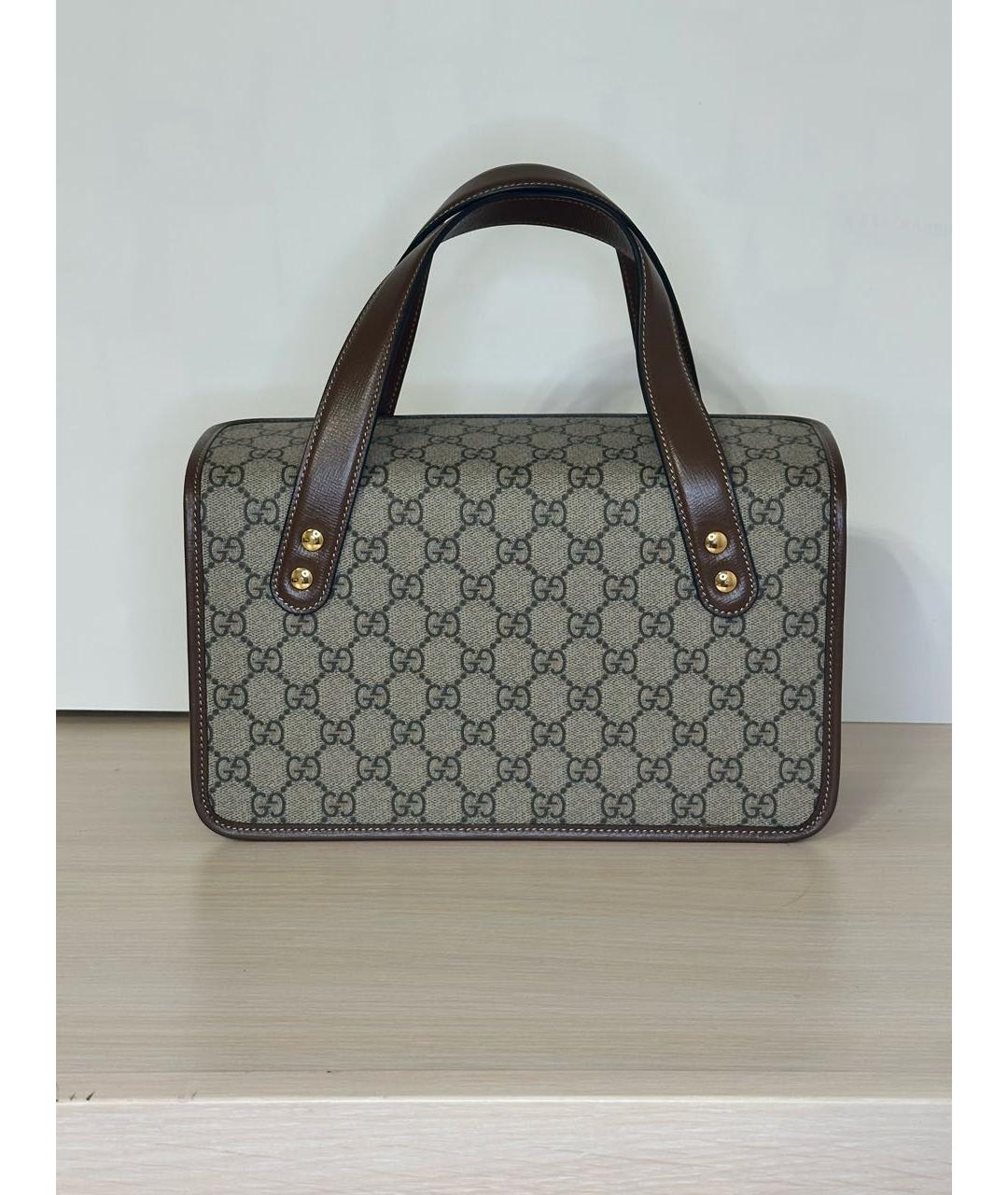 GUCCI Коричневая сумка с короткими ручками, фото 3