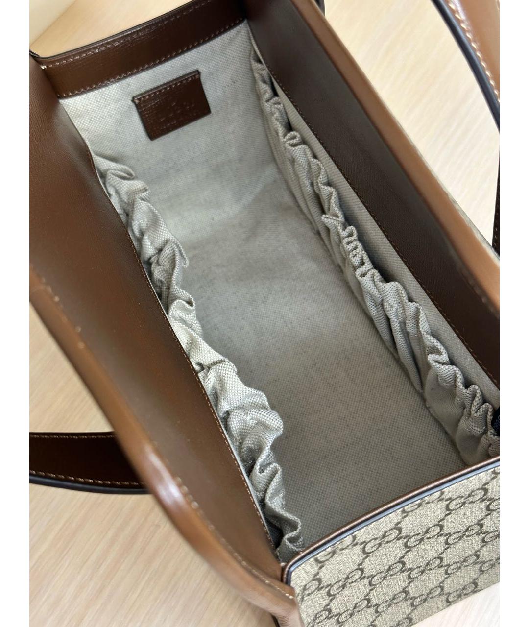 GUCCI Коричневая сумка с короткими ручками, фото 4