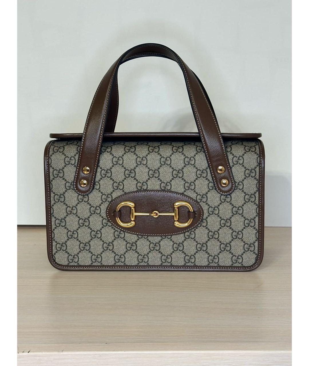 GUCCI Коричневая сумка с короткими ручками, фото 7