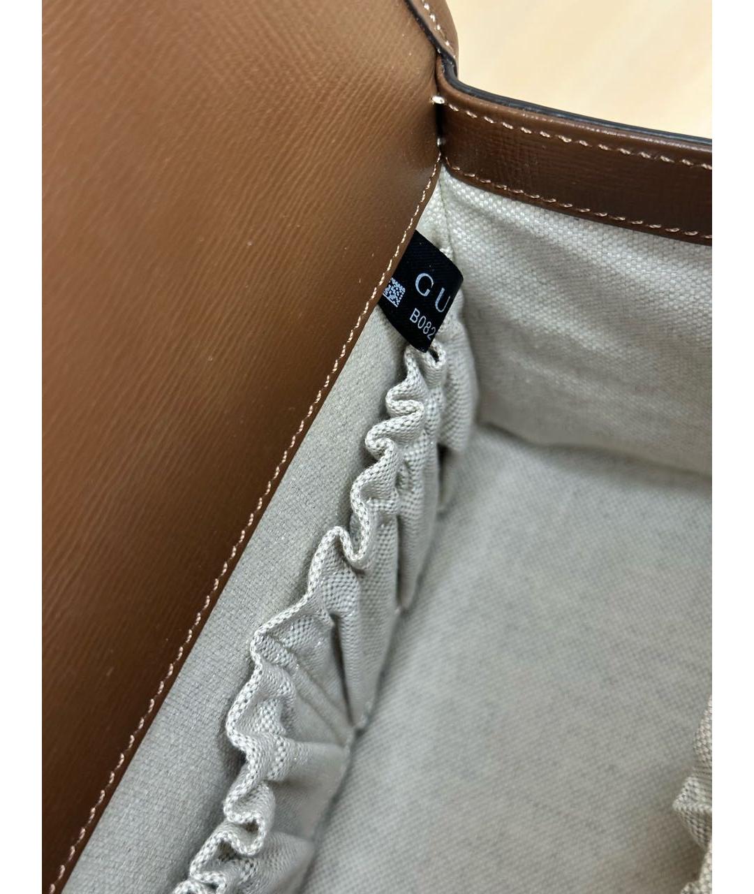 GUCCI Коричневая сумка с короткими ручками, фото 5