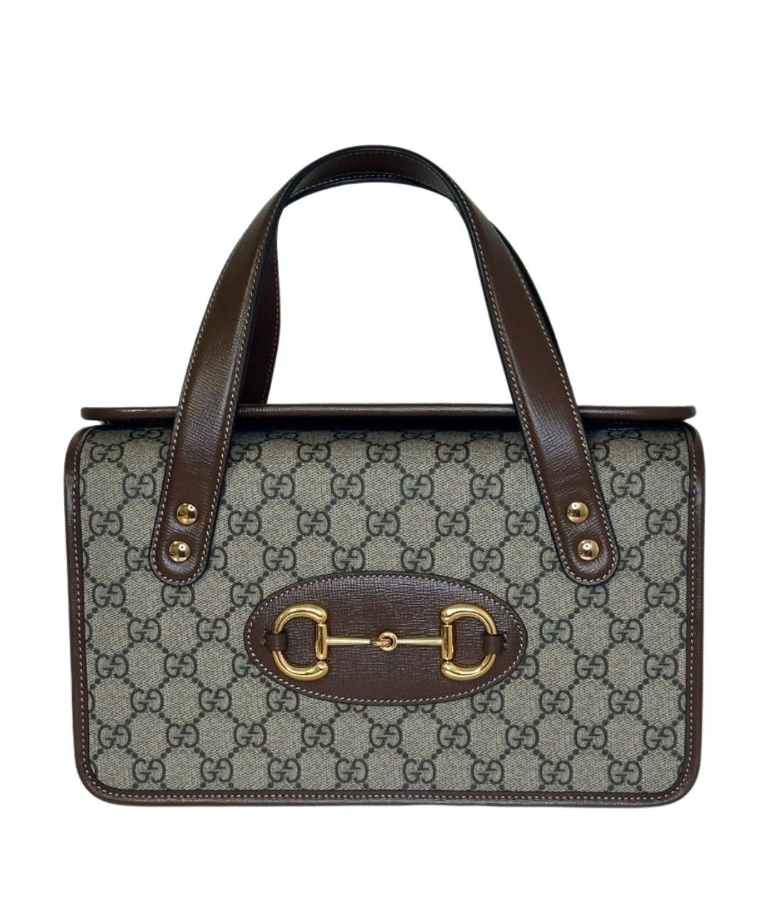GUCCI Коричневая сумка с короткими ручками, фото 1