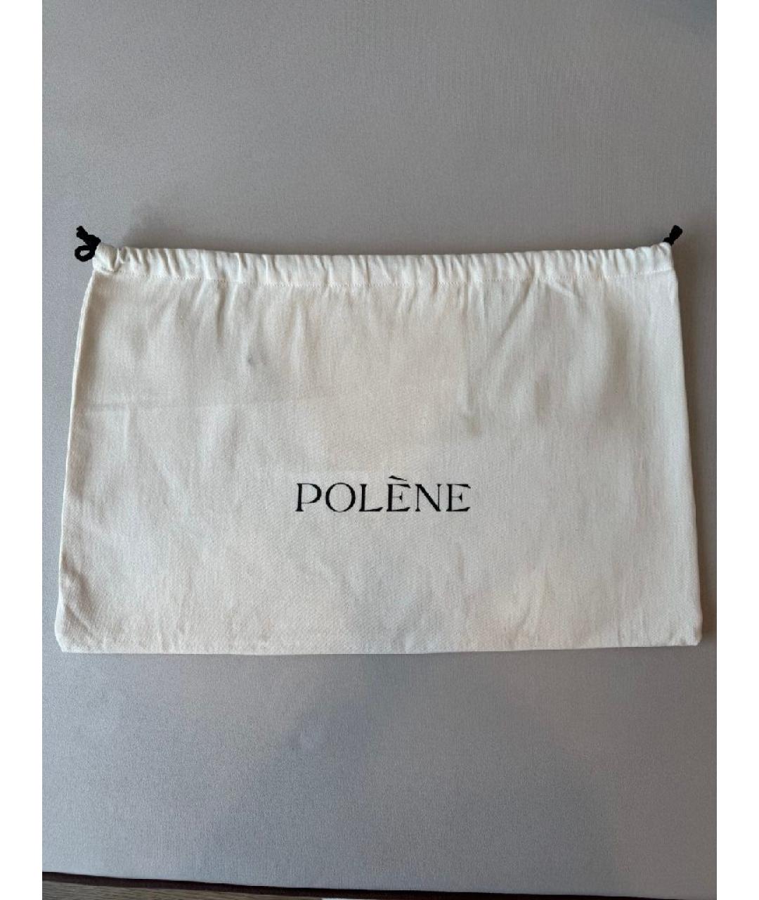 POLENE Бордовая кожаная сумка тоут, фото 5