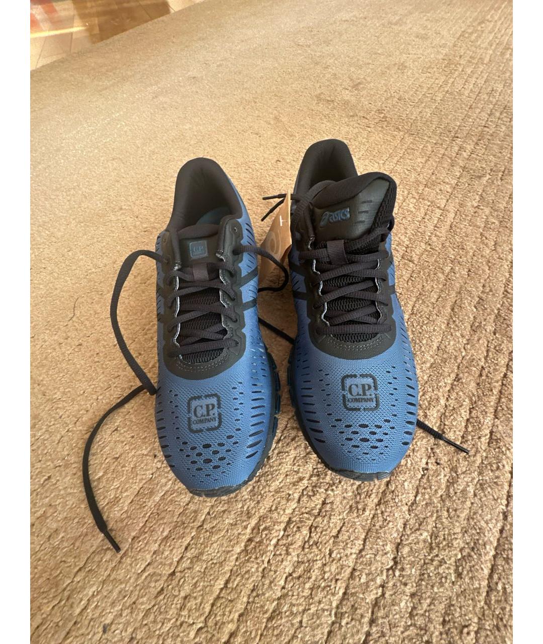 ASICS Темно-синие синтетические низкие кроссовки / кеды, фото 2