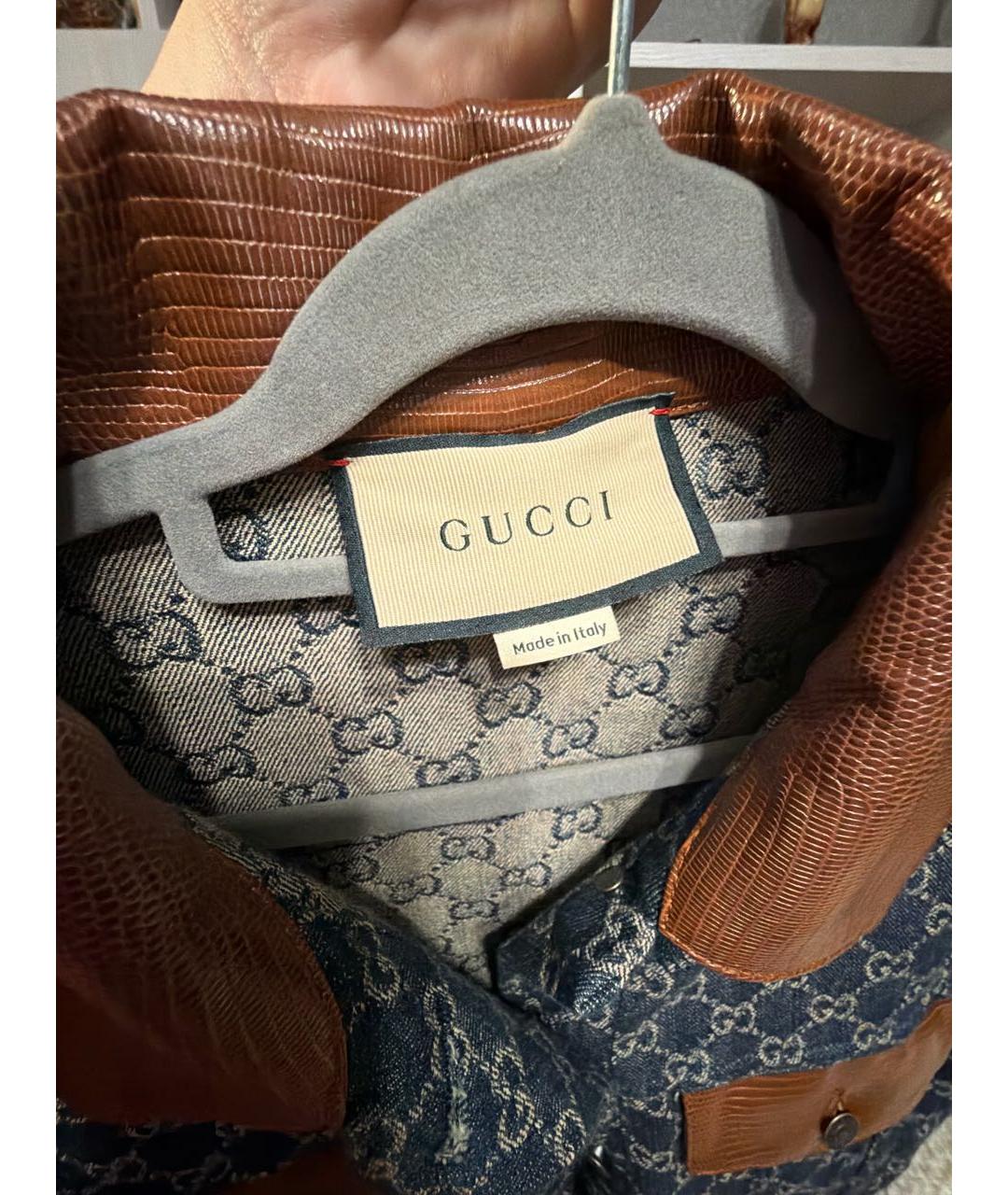 GUCCI Синяя деним куртка, фото 3