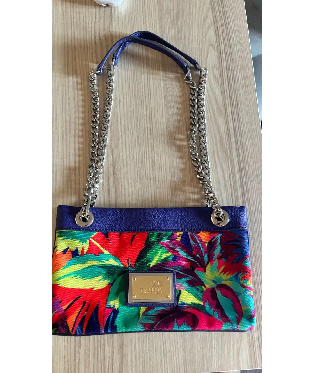 LOVE MOSCHINO Мульти кожаная сумка с короткими ручками, фото 4