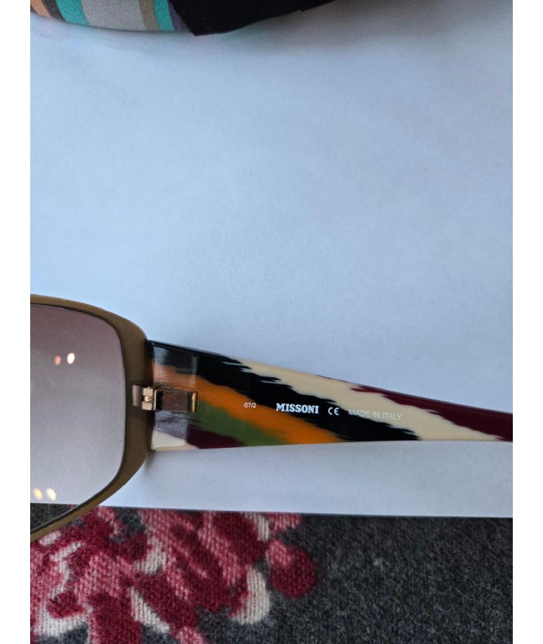 MISSONI Мульти металлические солнцезащитные очки, фото 4