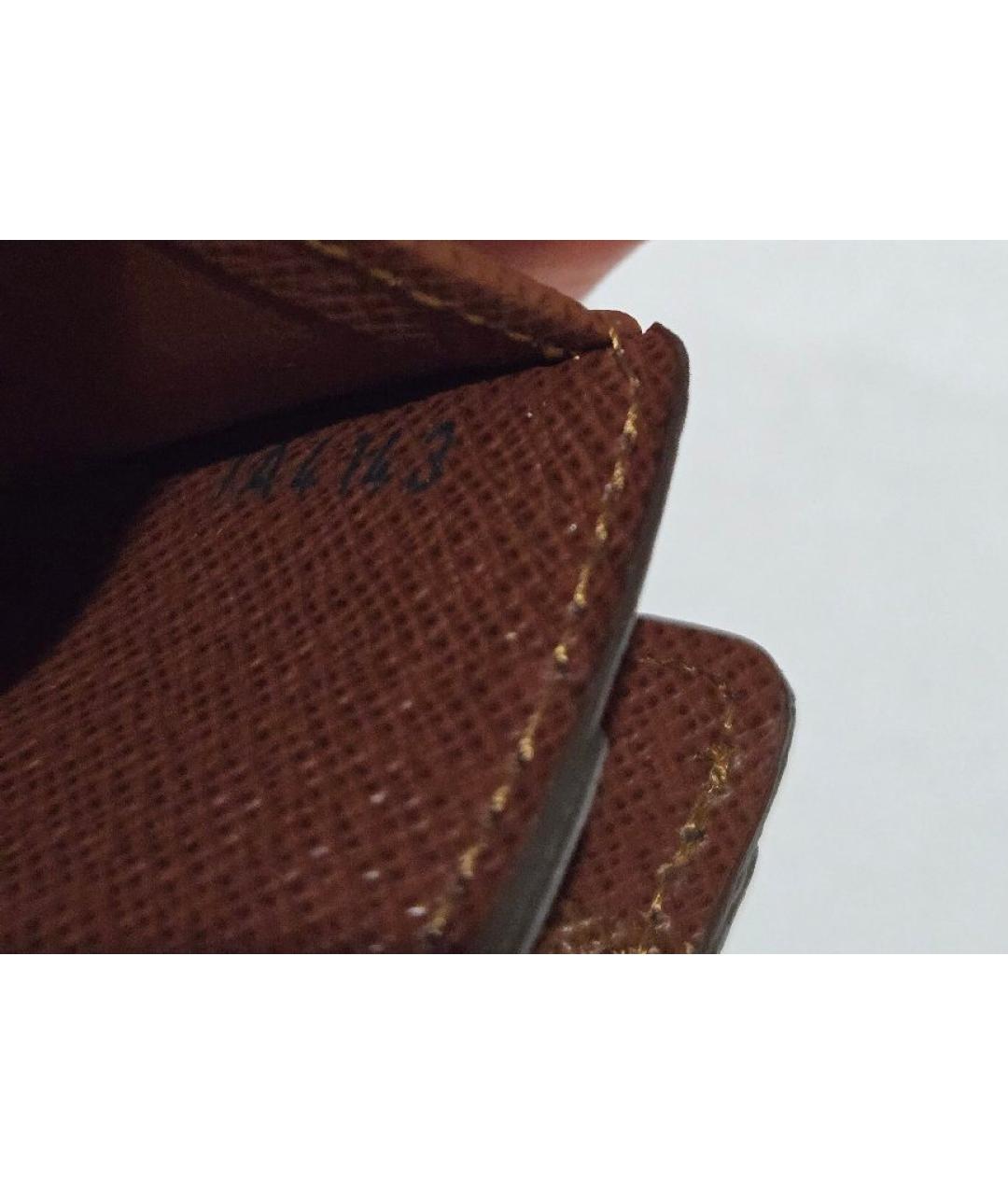 LOUIS VUITTON Коричневый кошелек, фото 9