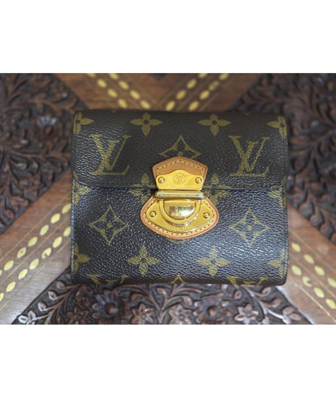 LOUIS VUITTON Коричневый кошелек, фото 4