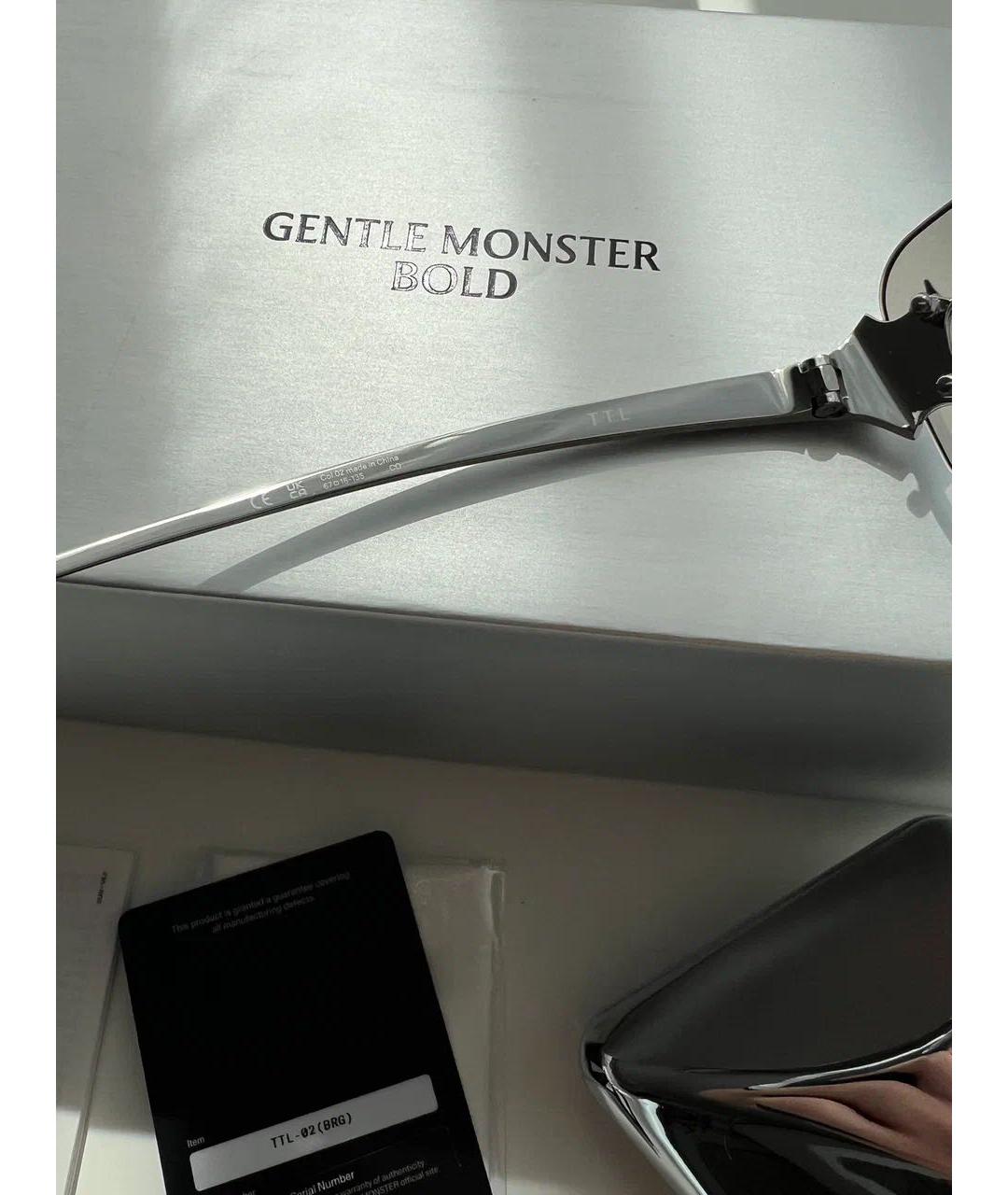 GENTLE MONSTER Серые металлические солнцезащитные очки, фото 5