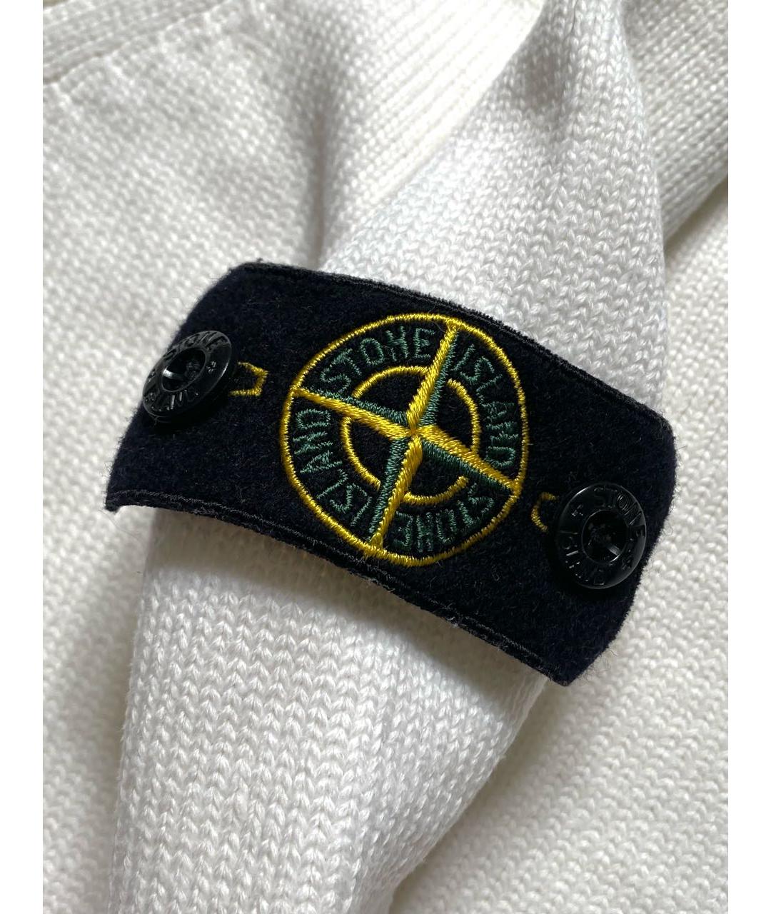 STONE ISLAND Бежевый хлопковый джемпер / свитер, фото 6