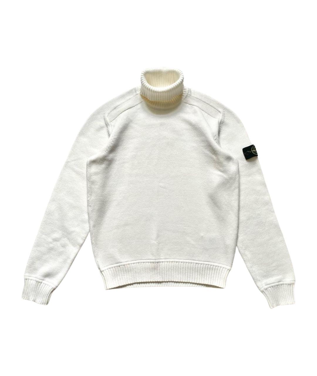 STONE ISLAND Бежевый хлопковый джемпер / свитер, фото 1