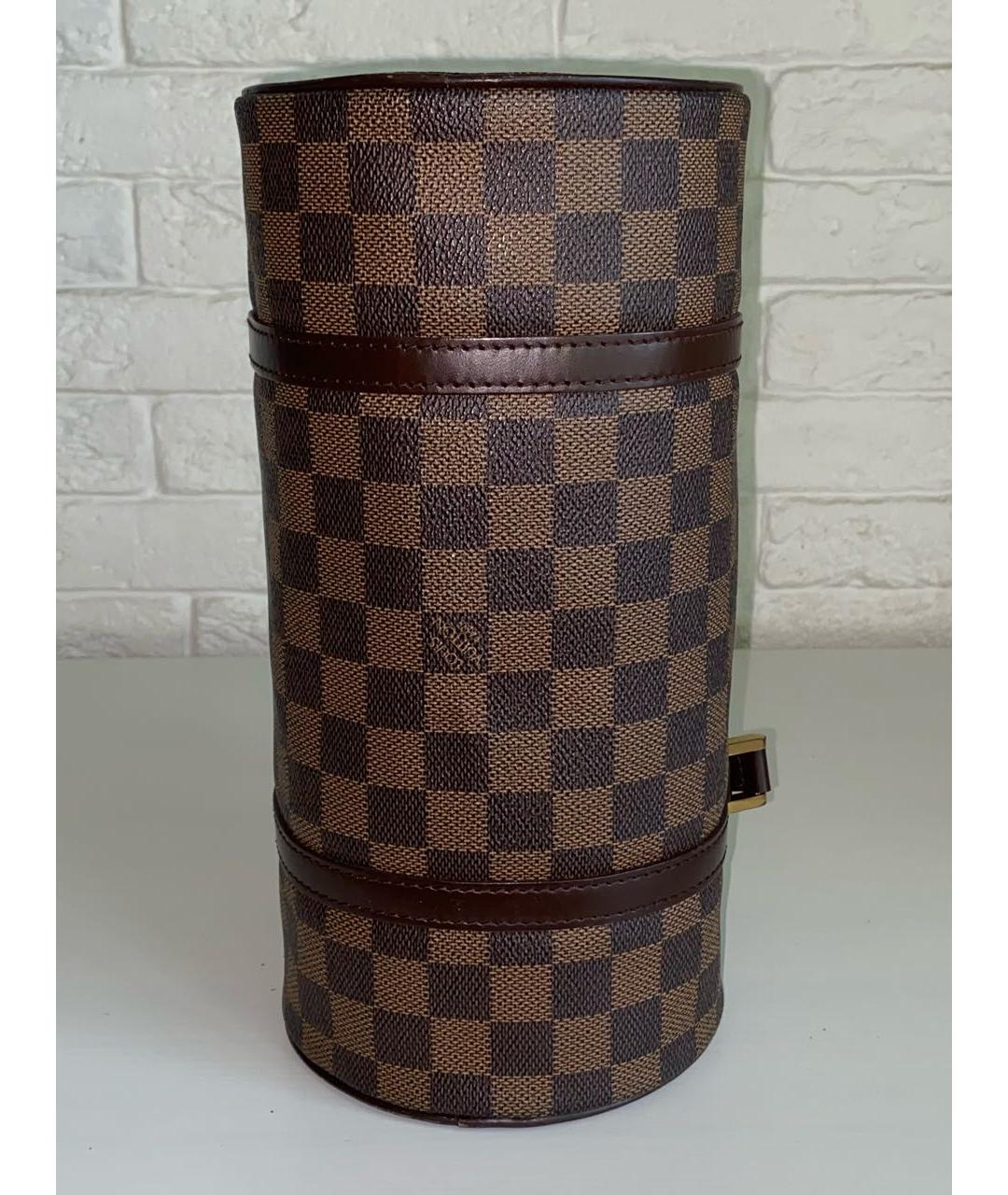 LOUIS VUITTON Коричневая кожаная сумка с короткими ручками, фото 6