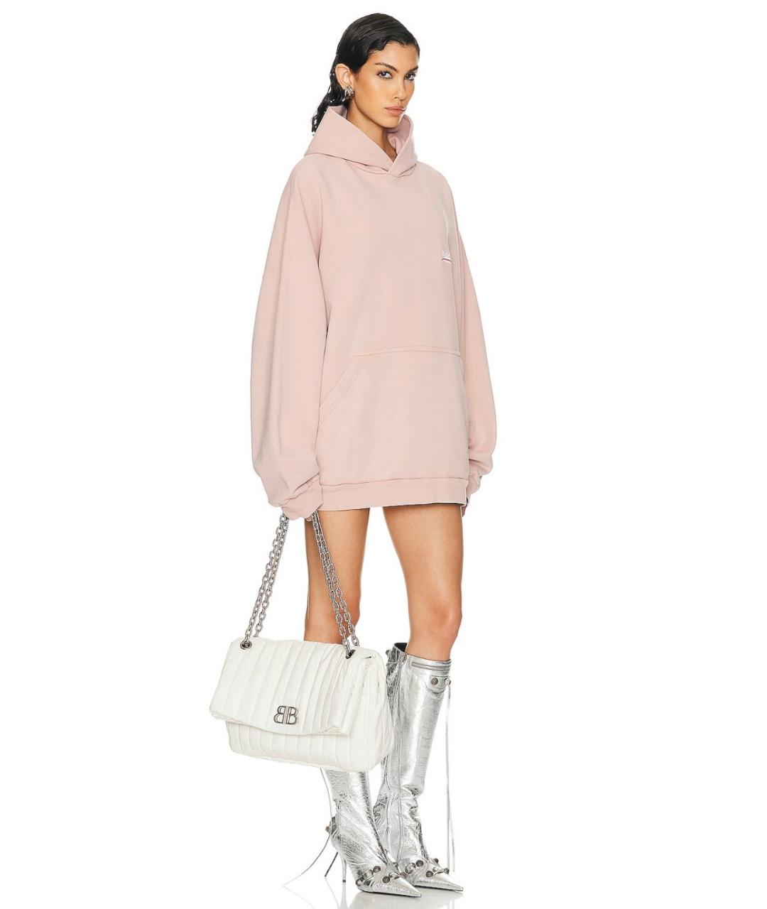 BALENCIAGA Белая кожаная сумка с короткими ручками, фото 6
