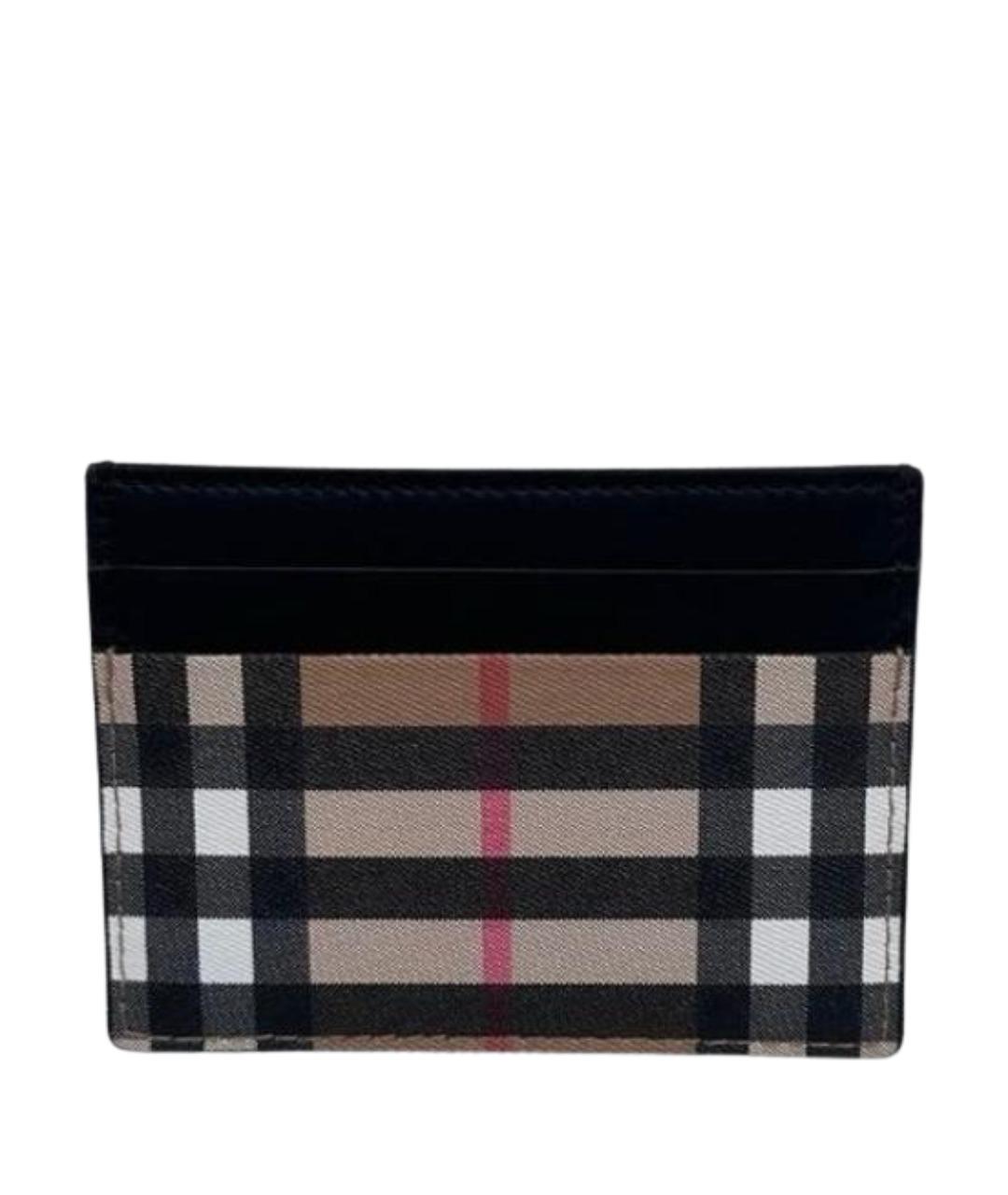 BURBERRY Черный кожаный кошелек, фото 1