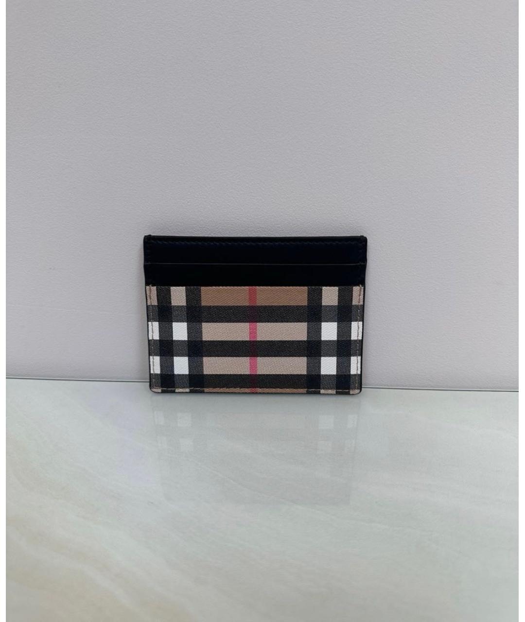 BURBERRY Черный кожаный кошелек, фото 6