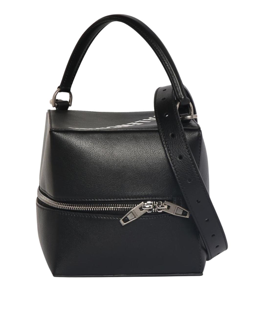 BALENCIAGA Черная кожаная сумка с короткими ручками, фото 1