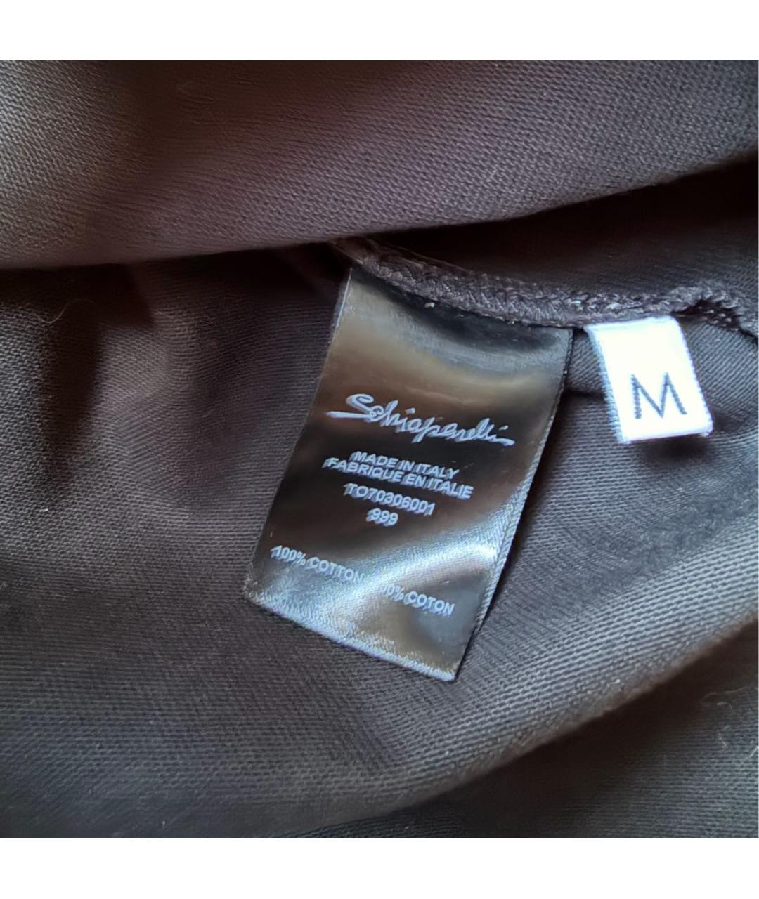 SCHIAPARELLI Черная хлопковая футболка, фото 6