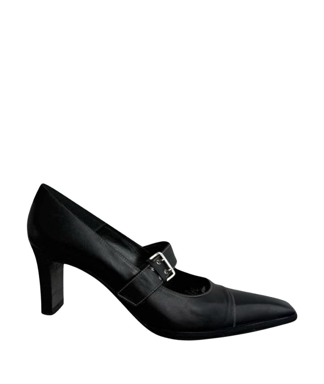 BALENCIAGA Черные кожаные туфли, фото 1