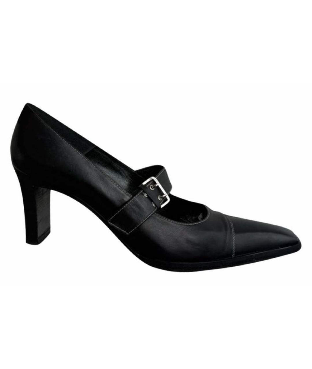 BALENCIAGA Черные кожаные туфли, фото 9