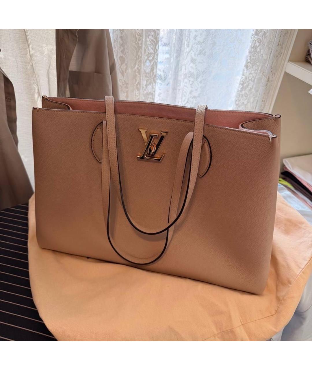 LOUIS VUITTON Розовая кожаная сумка с короткими ручками, фото 5