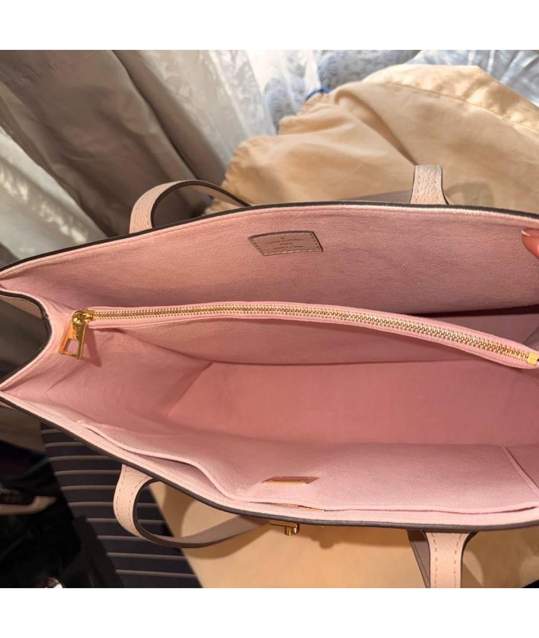 LOUIS VUITTON Розовая кожаная сумка с короткими ручками, фото 2