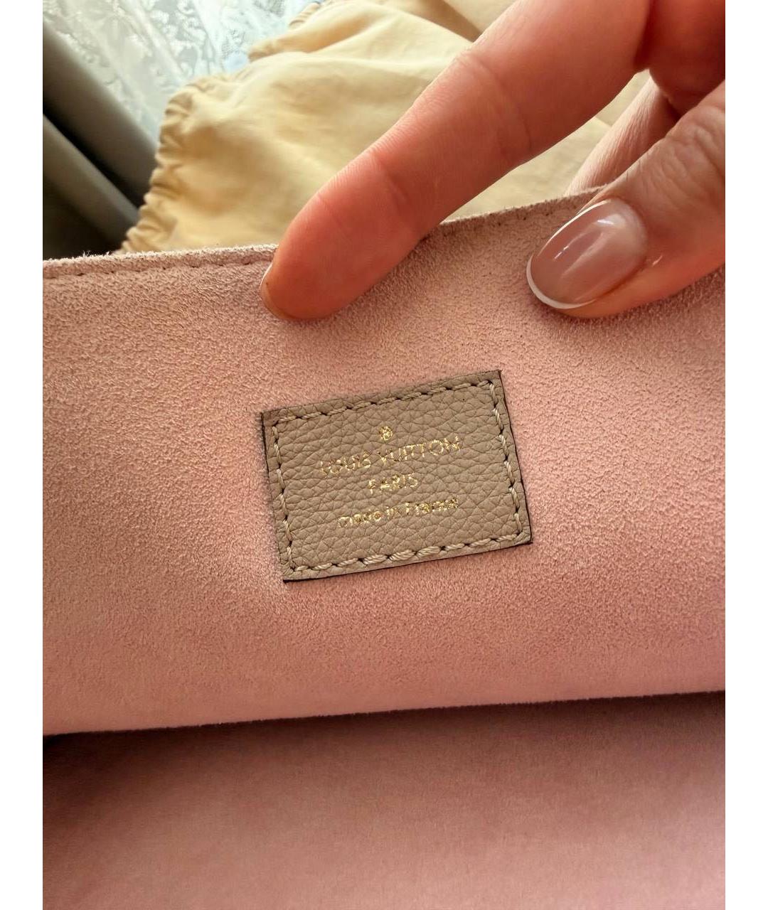 LOUIS VUITTON Розовая кожаная сумка с короткими ручками, фото 3