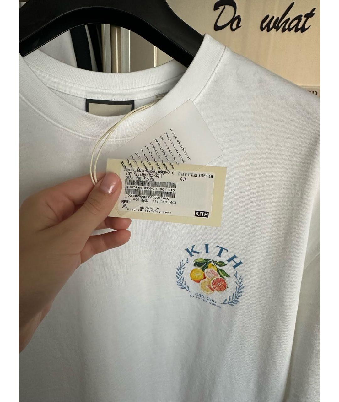 KITH Белая хлопковая футболка, фото 6