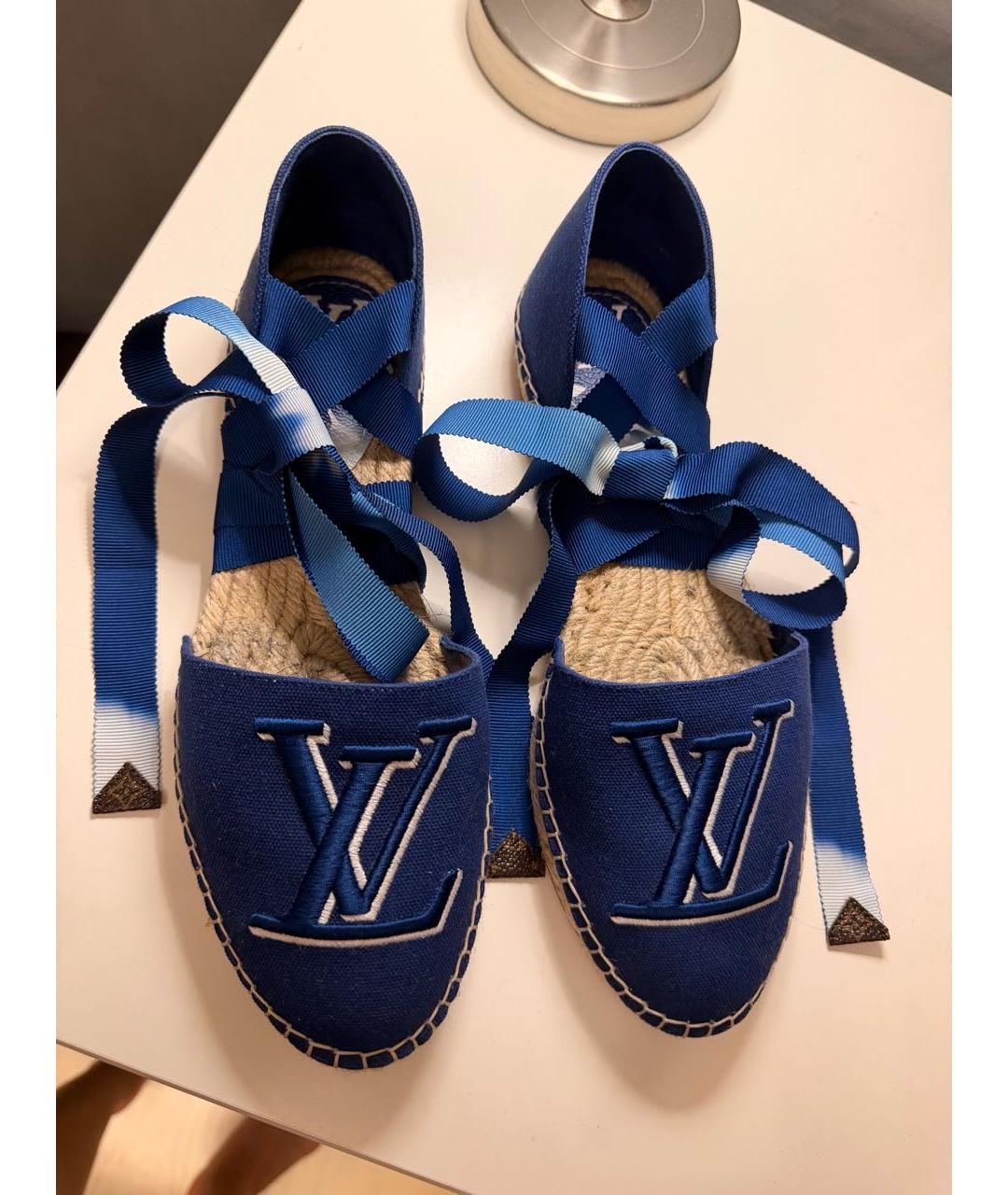 LOUIS VUITTON Синие текстильные эспадрильи, фото 2