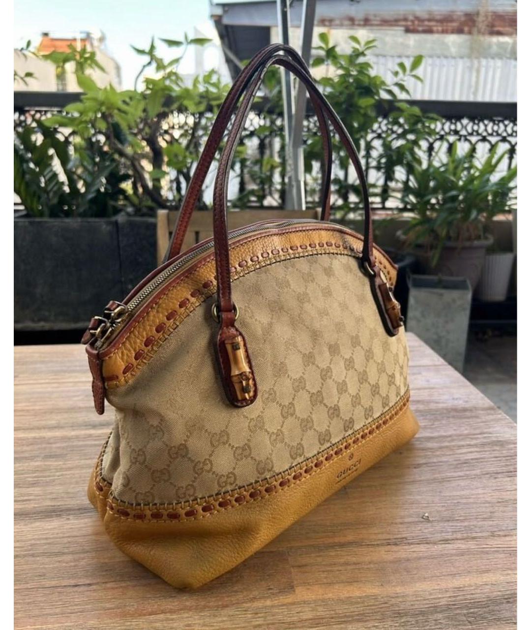 GUCCI Бежевая сумка с короткими ручками, фото 3