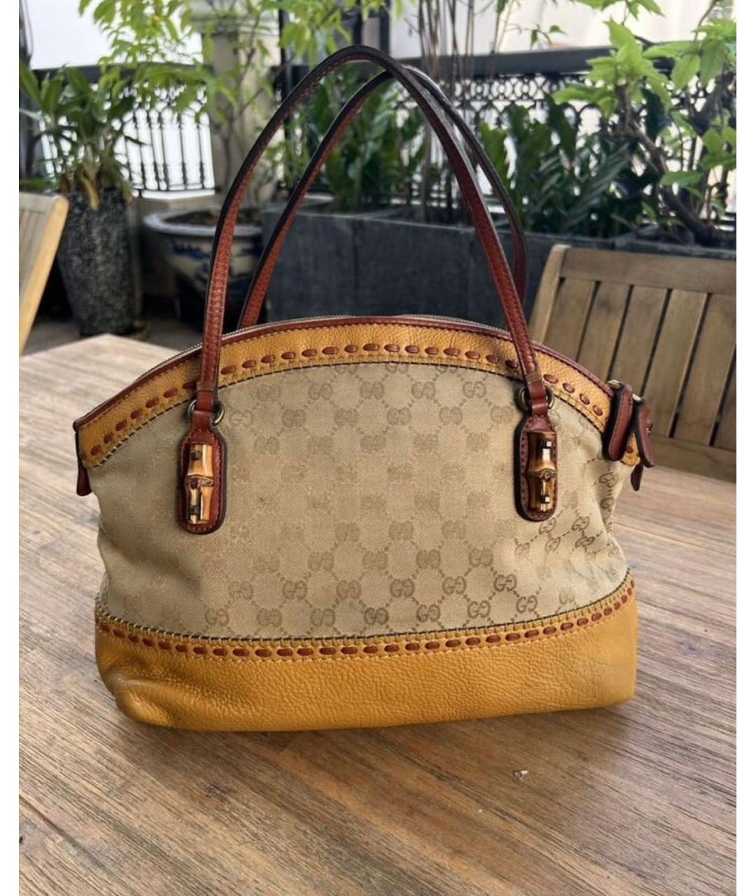 GUCCI Бежевая сумка с короткими ручками, фото 2