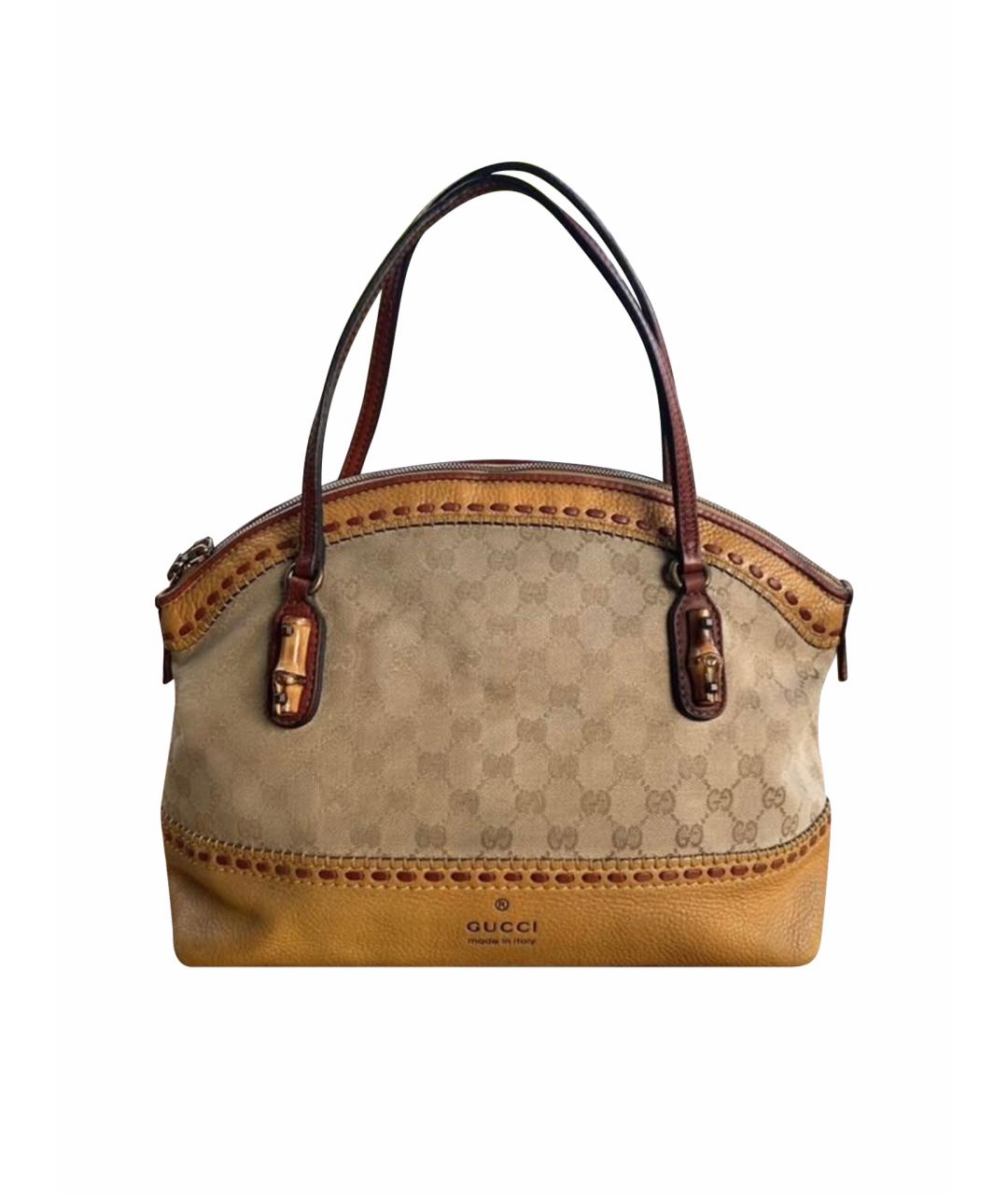 GUCCI Бежевая сумка с короткими ручками, фото 1
