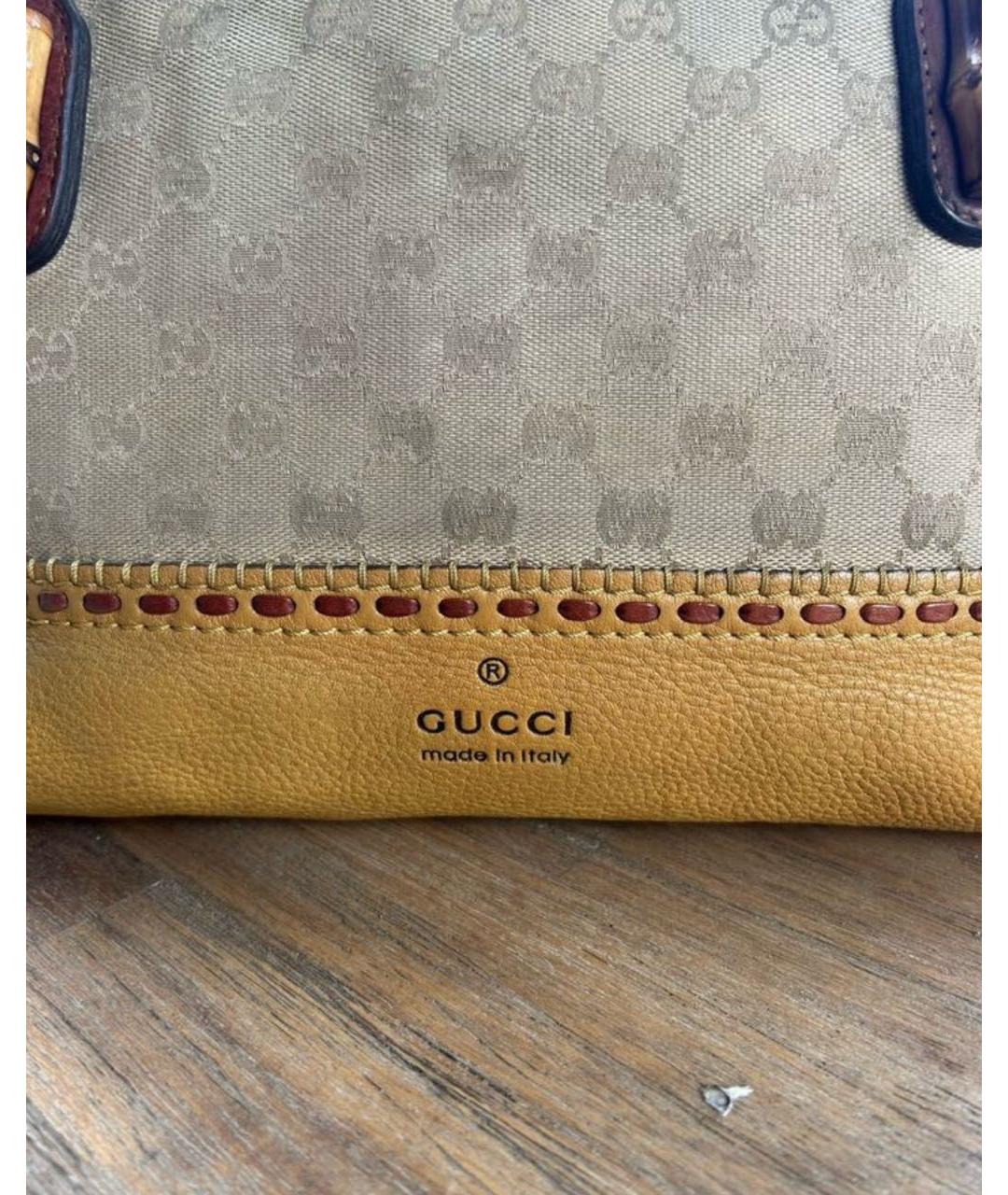 GUCCI Бежевая сумка с короткими ручками, фото 7