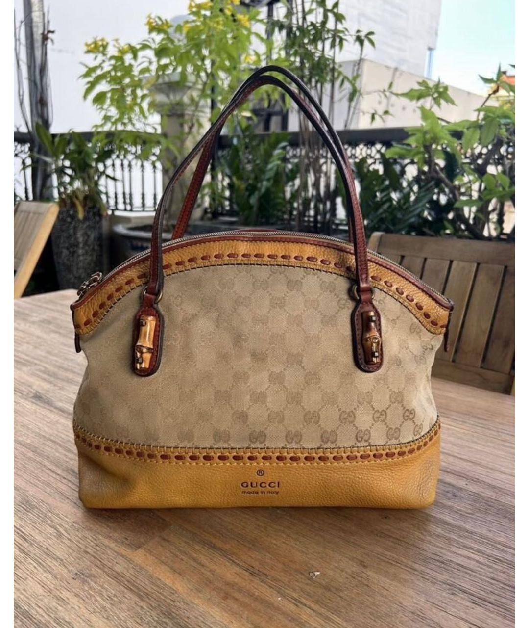 GUCCI Бежевая сумка с короткими ручками, фото 8