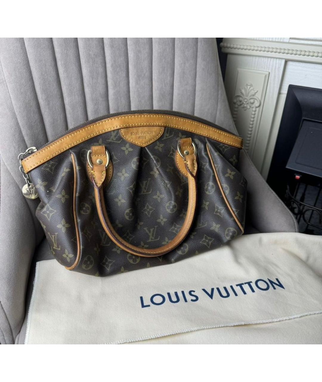 LOUIS VUITTON Коричневая сумка с короткими ручками, фото 2