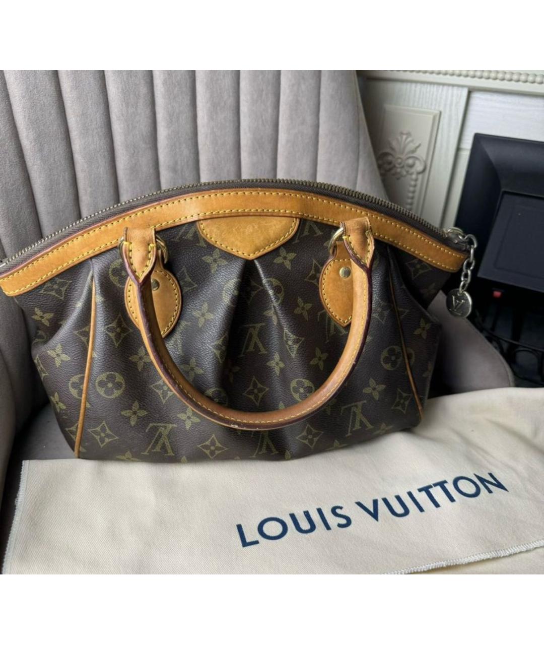 LOUIS VUITTON Коричневая сумка с короткими ручками, фото 8