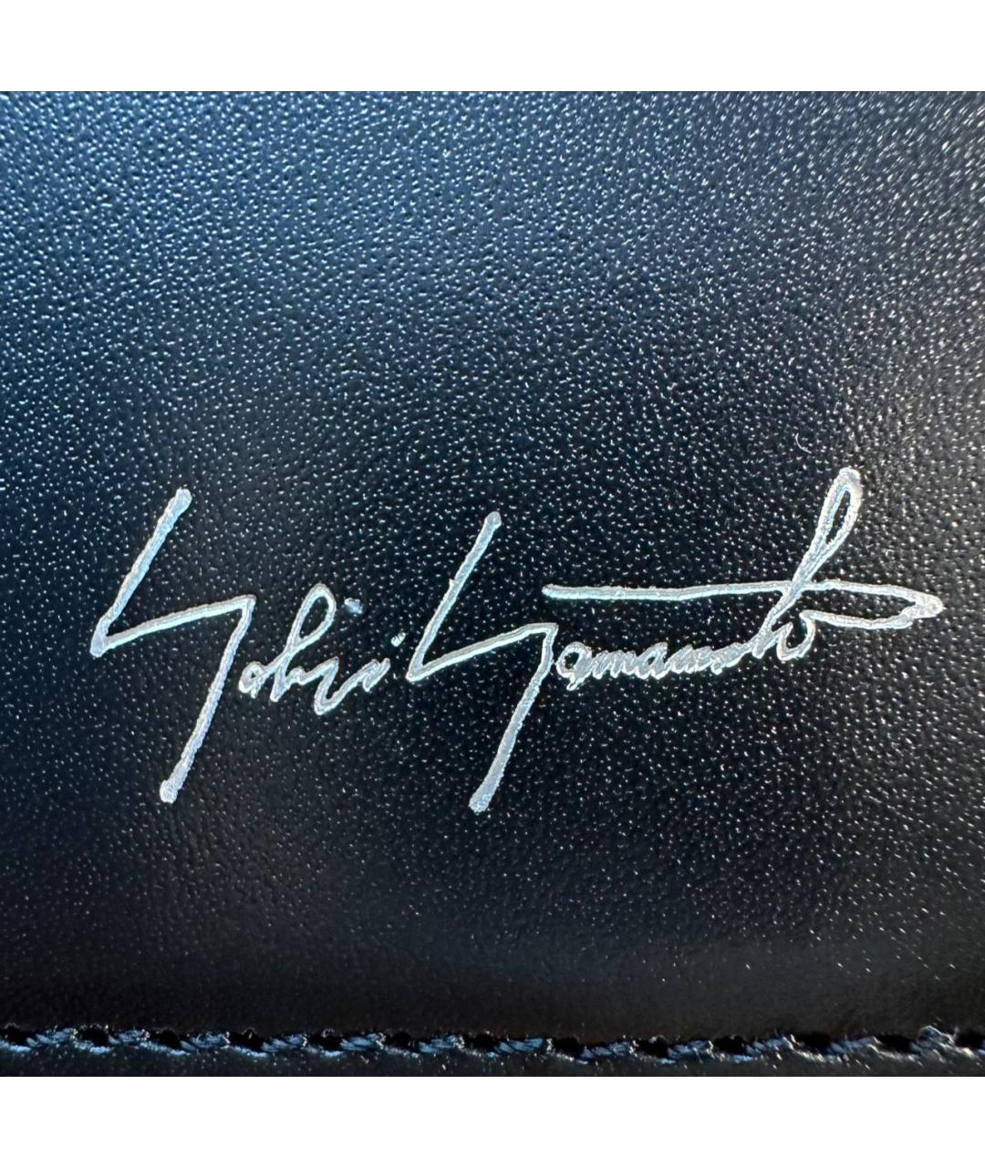 YOHJI YAMAMOTO Черная кожаная визитница, фото 4