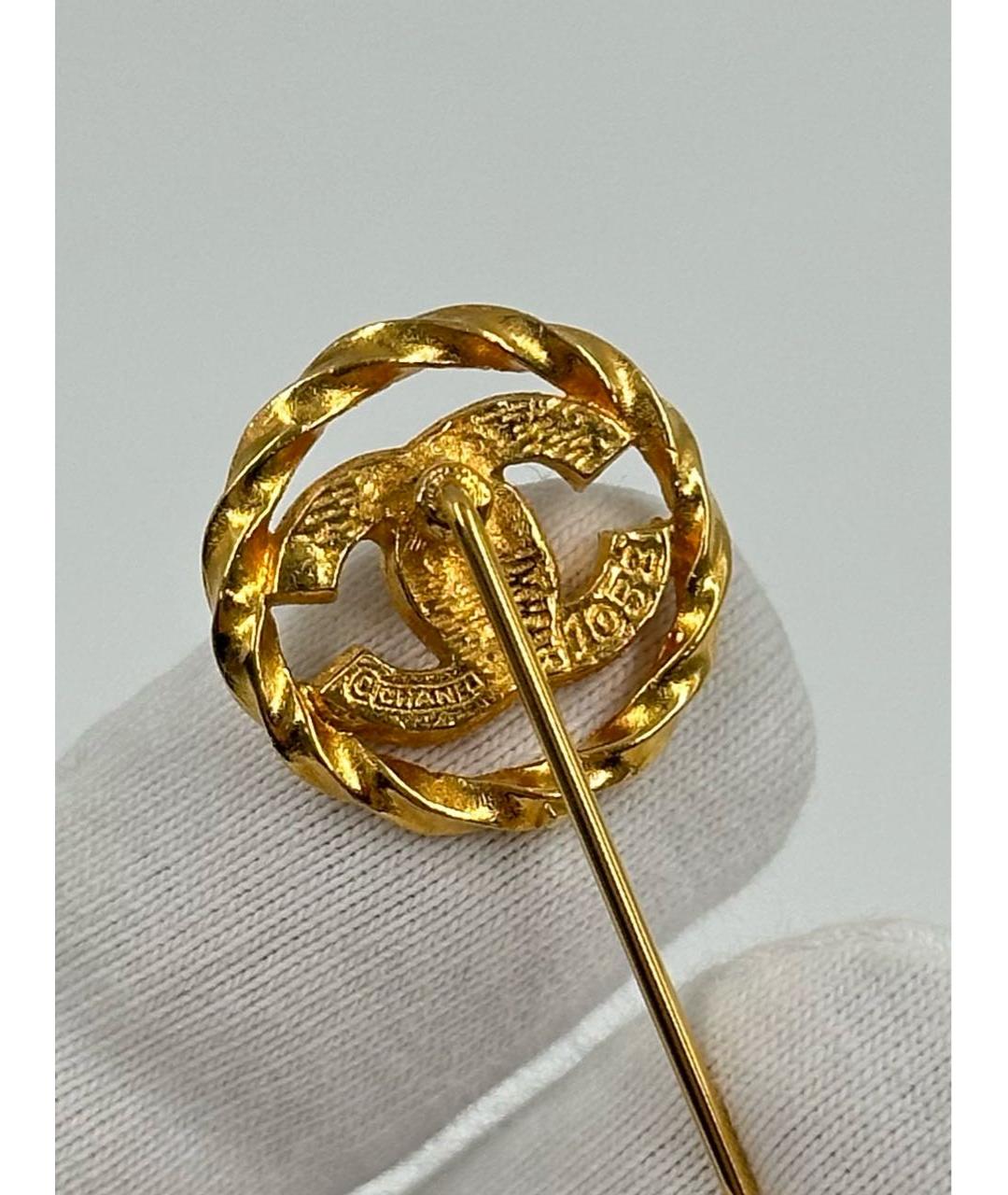 CHANEL Золотая позолоченная булавка / брошь, фото 7