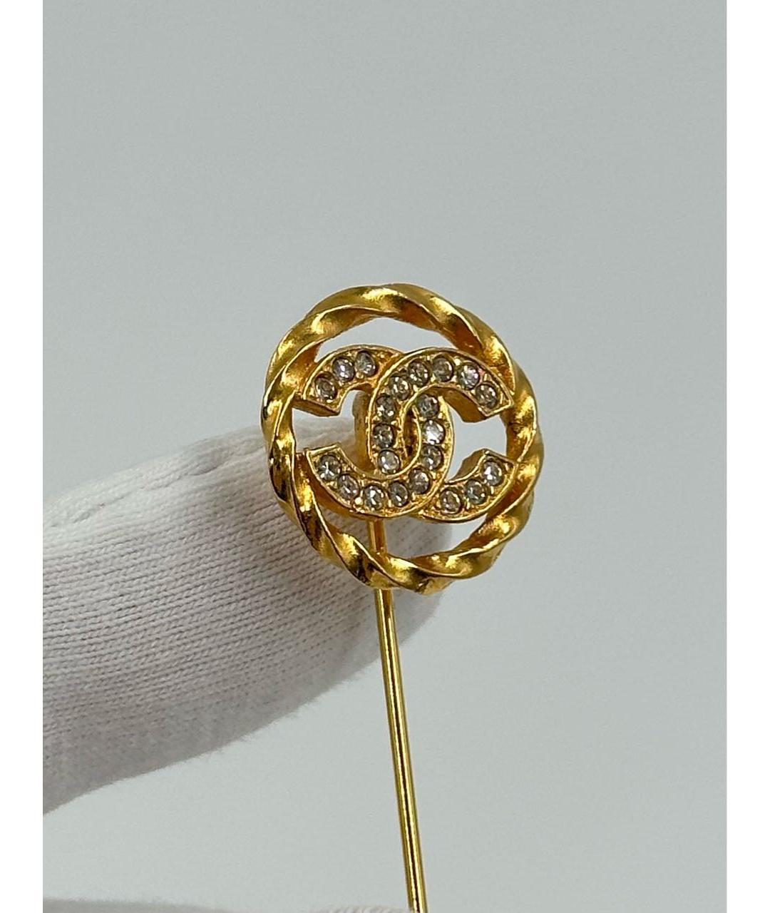 CHANEL Золотая позолоченная булавка / брошь, фото 4