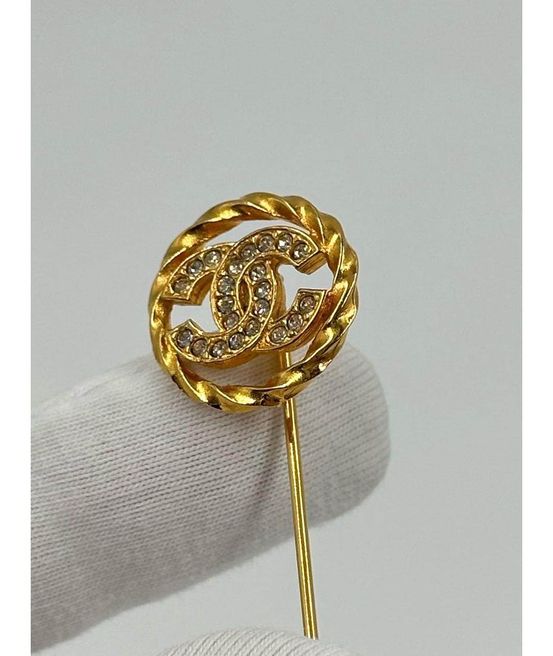 CHANEL Золотая позолоченная булавка / брошь, фото 3