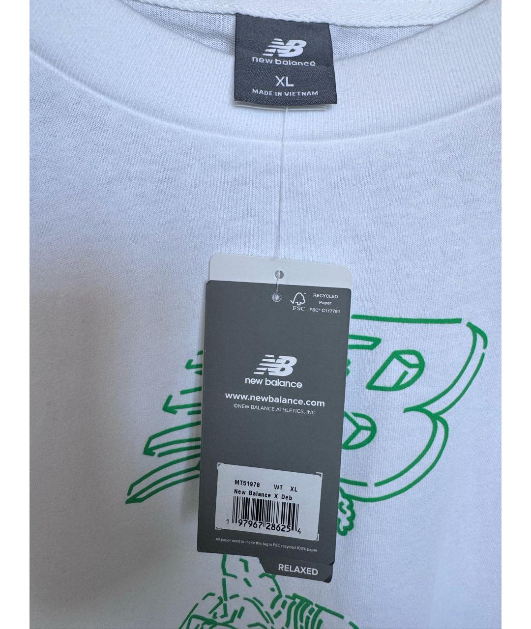 NEW BALANCE Белая хлопковая футболка, фото 6