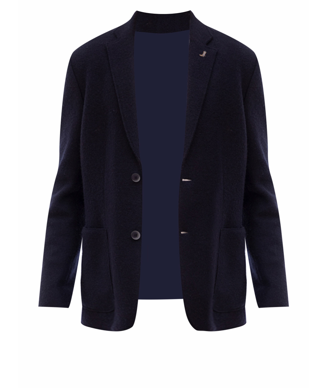 CALVIN KLEIN Темно-синий вискозный пиджак, фото 1