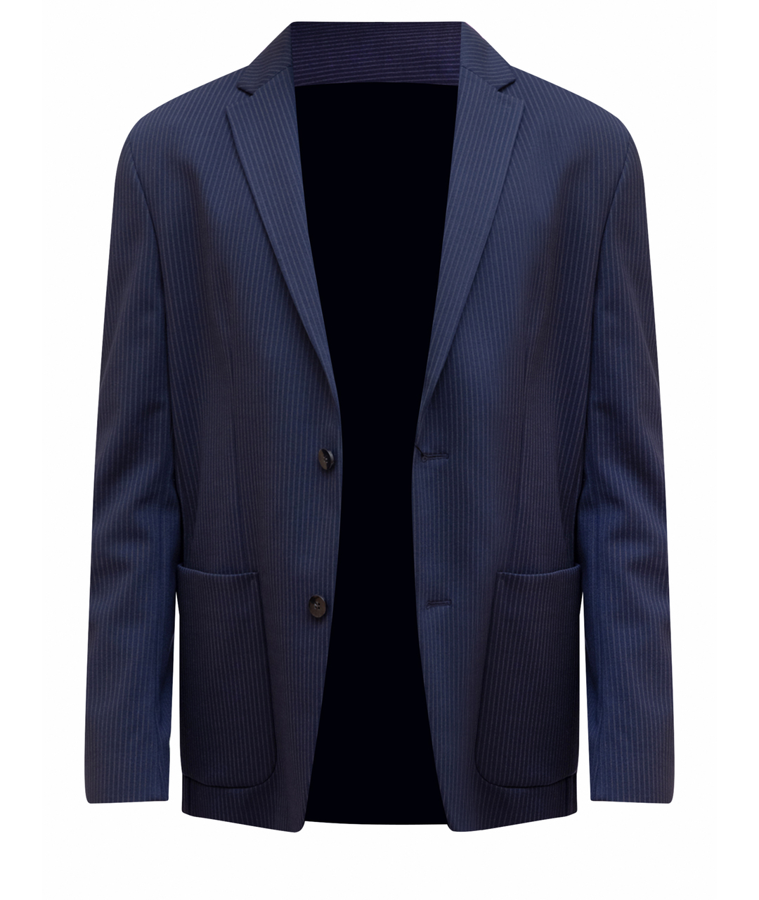 CALVIN KLEIN Темно-синий полиэстеровый пиджак, фото 1