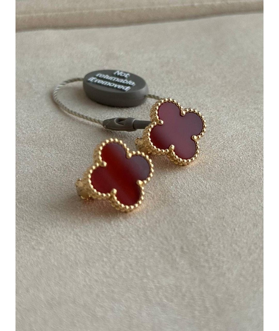 VAN CLEEF & ARPELS Красные серьги из желтого золота, фото 5