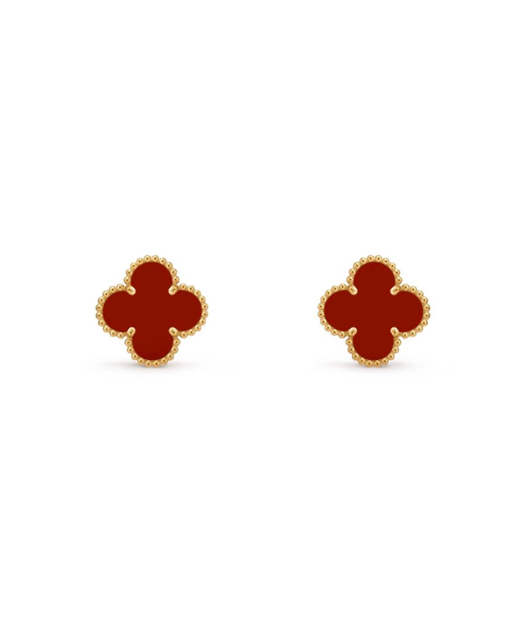 VAN CLEEF & ARPELS Красные серьги из желтого золота, фото 1