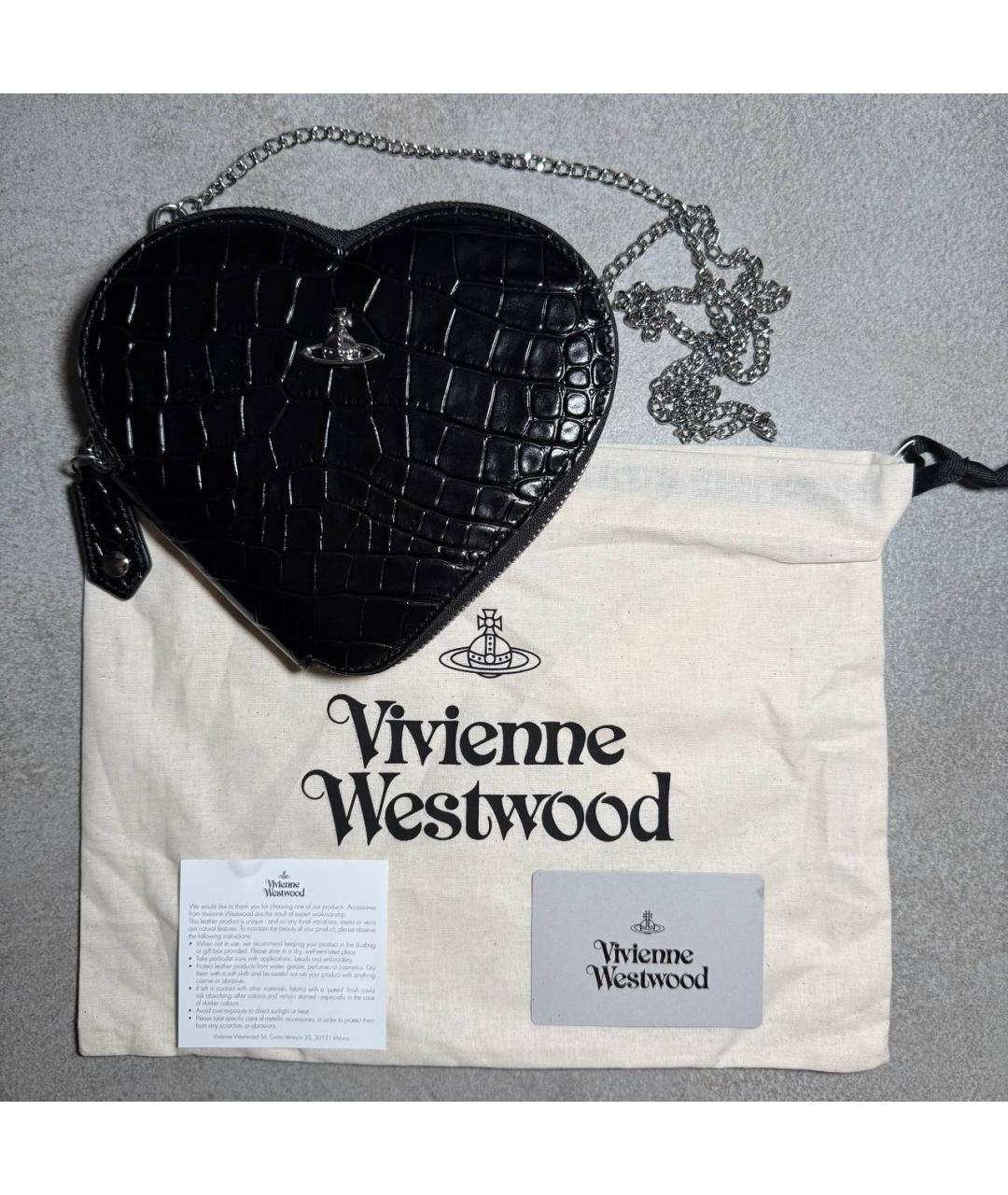 VIVIENNE WESTWOOD Черная сумка через плечо, фото 3