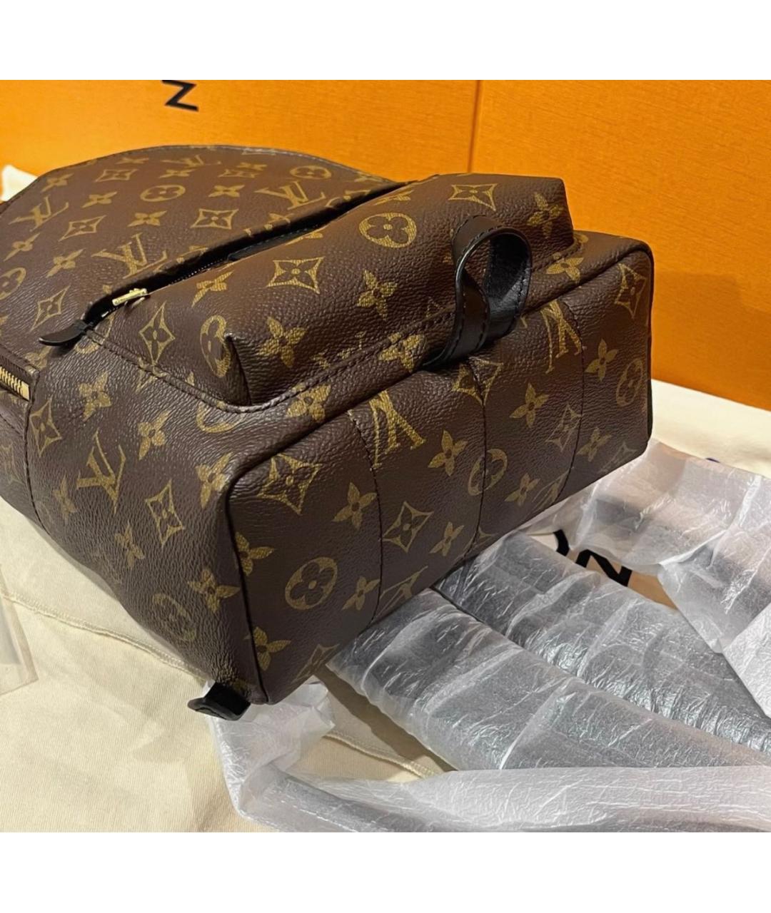 LOUIS VUITTON Коричневый кожаный рюкзак, фото 7