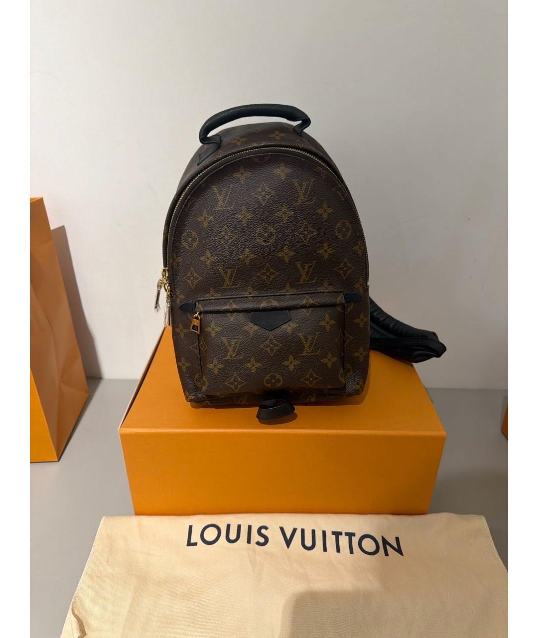 LOUIS VUITTON Коричневый кожаный рюкзак, фото 5