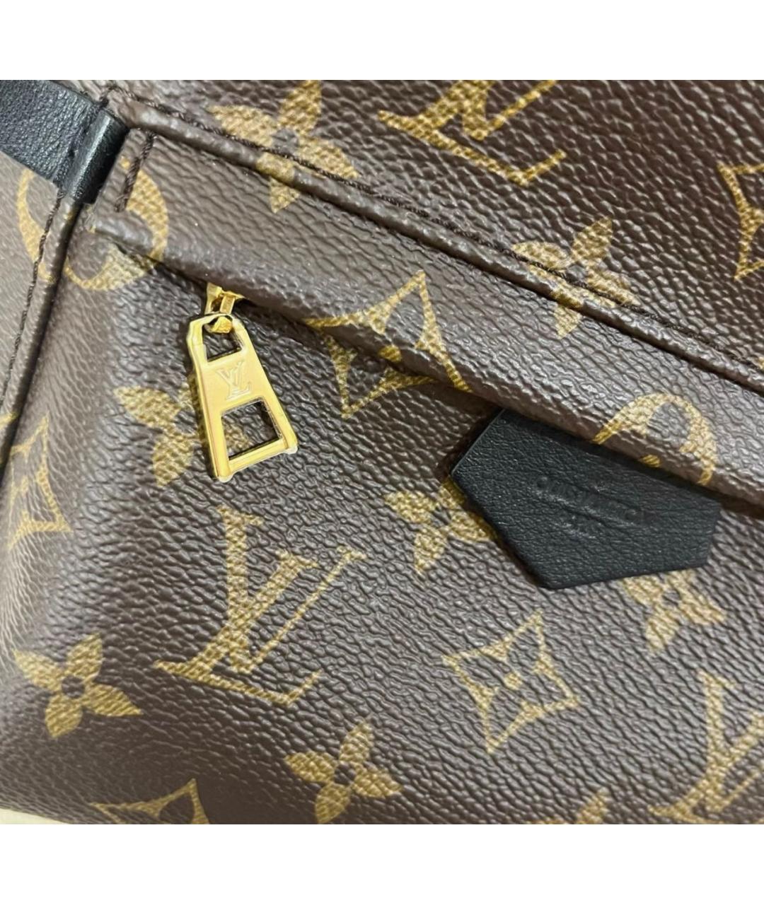 LOUIS VUITTON Коричневый кожаный рюкзак, фото 8